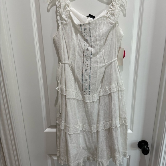 Other - Childrens NWT Cream Ruffled Tiered Mini Sundress